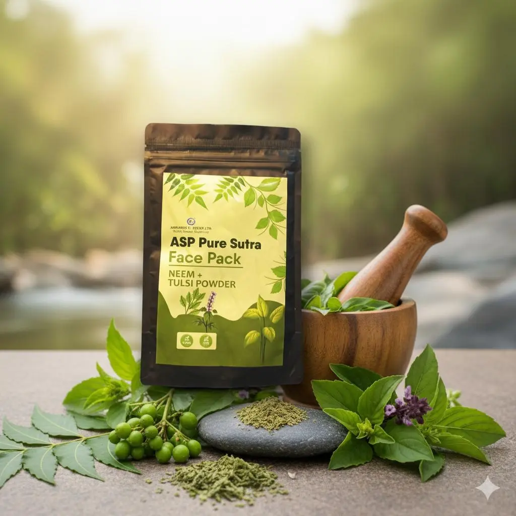 Asp Pure sutra Face pack Neem and Tulsi Powder